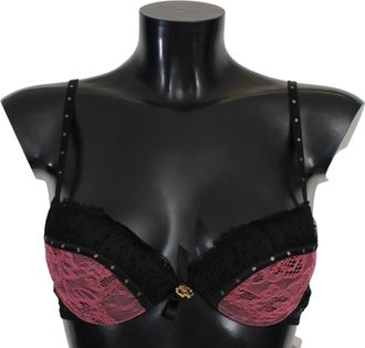 Roberto Cavalli pink Lace Push Up Bra Womens Underwear