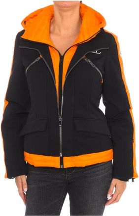 Vuarnet Ski Jas met Hoge Kraag en Capuchon - Dames - Ski Jassen - Zwart - XS - Fitness