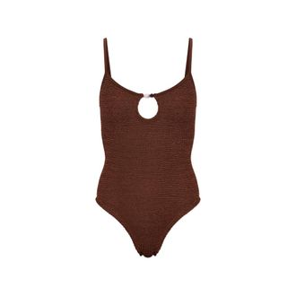 Hunza G Mia Beaded Crinkle Swimsuit