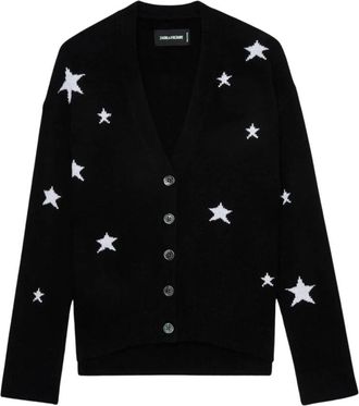 Zadig&Voltaire Cashmere Jacket - Dames - Cashmere truien - Zwart - S - Wol - Truien & Vesten