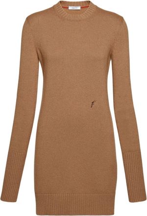 Ferragamo Cashmere mini dress - women - Cashmere - M - Neutrals