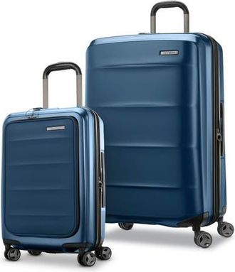 Samsonite Octiv 2 Piece Set (Pro Front Pocket 20/28) Hardside Spinner in Blue Denim at Nordstrom