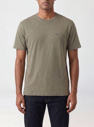 Woolrich T-shirt girocollo in cotone con logo stampato a contrasto