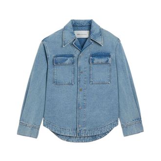 Ami Heren, Overhemden, Blauw, Maat: S Denim