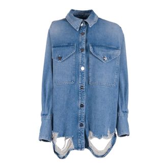Dondup Camicia - female - Dondup - Shirts - Blue - XS - Blouses & Shirts