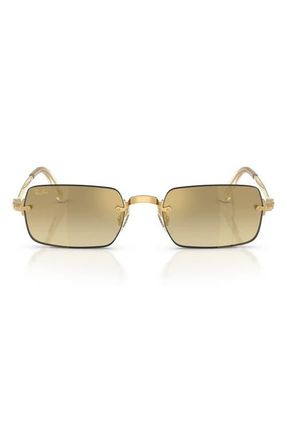 Ray-Ban 54mm x A$AP Rocky Gradient Rectangular Sunglasses in Arista /Brown Mirror Gold at Nordstrom