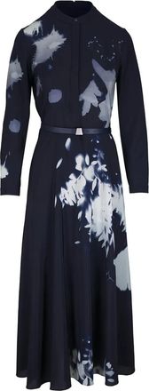 Akris Chemisier midi a fiori - Blu