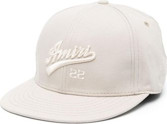 Amiri embroidered-logo cap - men - Lyocell/Cotton - M - Neutrals