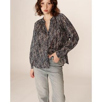 Grace & Mila Blouse met lange mouwen en abstracte print, PLATANE