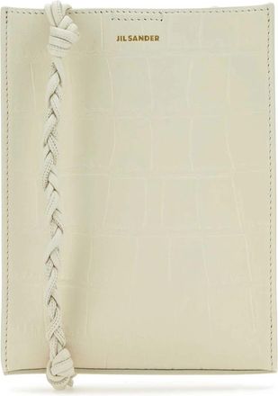 Jil Sander Ivory leren schoudertas - Dames - Schoudertassen - Beige - ONE Size - Leer - Tassen