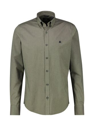 Lerros Langarmhemd LERROS Oxfordhemd in &Uuml;bergr&ouml;ssen, Herren, Gr. 5XL, extraweit, gr&uuml;n (nordic olive), 98% Baumwolle, 2% Elasthan, Hemden Langarmhemd