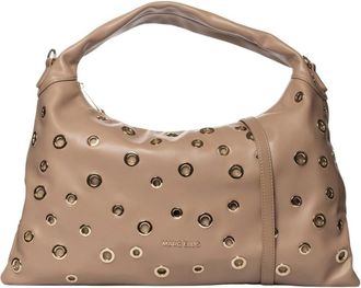 Marc Ellis Mariah Studs Schoudertas - Dames - Schoudertassen - Beige - ONE Size - Polyester - Tassen