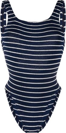 Hunza G Striped Crinkled One-Piece Swimsuit - Womens - Recycled Polyester/Polyamide/Lycra