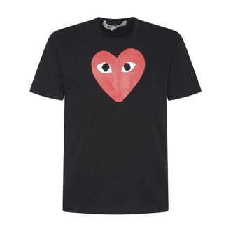 Comme Des Gar&ccedil;ons T-Shirts, male, Black, Size: L Black Play T-Shirt