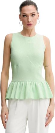 Karl Lagerfeld Mouwloze Top - Dames - Tops zonder mouwen - Groen - XS - Tops