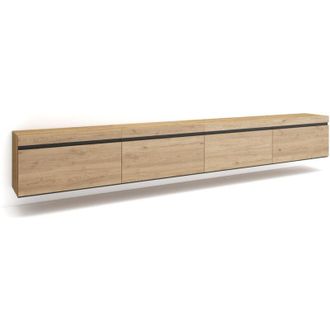 Skraut Home Mobile tv Soggiorno, Ampio spazio a disposizione, 320x45x35 cm, tv di grande formato, Sospeso, da appendere, Stile moderno, Rovere - Skraut Home