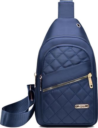 Generic Small Sling Bakpack Crossbody Bags, Crossbody Small Sling Backpack Sling Bag for Women Men, Embroidered Shoulder Bag- Blue