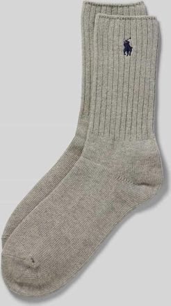 Polo Ralph Lauren Socken mit Logo-Stitching in Mittelgrau, Größe 36-41