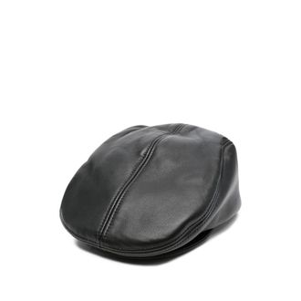 Ruslan Baginskiy Leather Panelled Beret