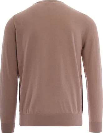 Ballantyne Mens Knit Jumper Rombi Dark Sand Sand-Rope-Fondant-Light Beige Cotton Jumpers Sand/rope/fondant/light Sweater