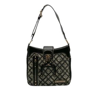 Louis Vuitton Pre-owned Shoulder Bags, female, Gray, Size: ONE SIZE Pre-owned Denim Shoulder Bag