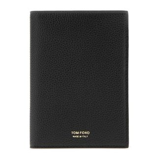 Tom Ford Soft Grain Leather T Line Passport Holder - male - Tom Ford - Wallets & Cardholders - Black - ONE SIZE - Accessories