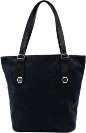Gucci Pre-owned Charmy Tote - Dames - Vintage Shopper - Blauw - ONE Size - Leer - Vintage