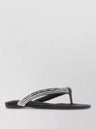 Alexander Wang jenna fabric thong sandals flat sole