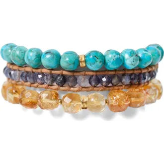 Chan Luu Trinity Turquoise Bracelet Set at Nordstrom