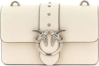 Pinko Shoulder Bags, female, Beige, Size: ONE SIZE Love One Mini Crossbody Bag