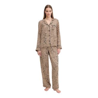 DKNY Pyjamaset - Dames - Pyjama - Beige - S - Polyester - Nachtkleding