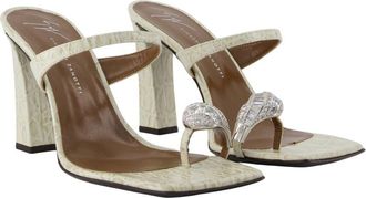 Giuseppe Zanotti Womens Morpheus Pumps - Giuseppe Zanotti Leather Ivory Calfskin Shoes