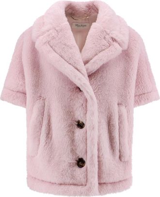 Max Mara Alpaca Blend Jacket - Dames - Jassen - Roze - M/L - Wol - Jassen