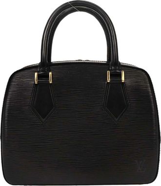 Louis Vuitton Sablons Handbag Epi Leather Black Leather Handbag (Pre-Owned)