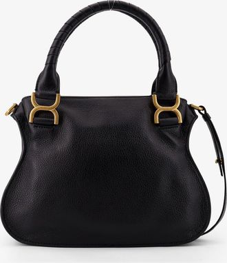 Chlo&eacute; Womens Leather Shoulder Bag Marcie Small Black