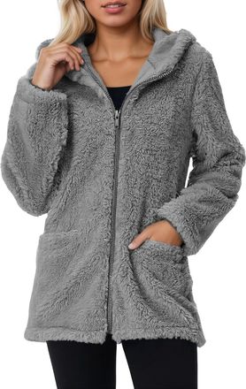 Generic Teddy Fleece Coats Winter Warm Fleece Jackets Long Sleeve Solid Color Stand Collar Tops Ladies Outwear Running Jacket Full Zip Casual Jacket Spring Fa