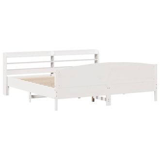 Berkfield Home Decorative Bed Frame without Mattress White 180x200 cm Super King
