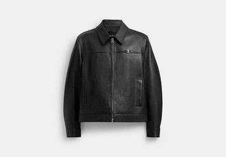 Coach Heritage C Lightweight Leather Jacket