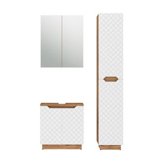 Vicco Juego De Muebles De Ba&ntilde;o De 3 Piezas Lotta, Blanco, 3 Piezas, Vicco