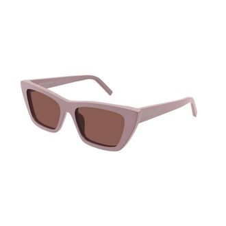 Saint Laurent Sunglasses, female, Pink, 55 MM, Authentic Mica 058 Glasses, Premium Quality