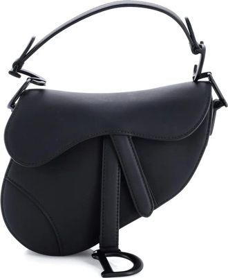 Dior Borsa a spalla Saddle mini in pelle ultraopaca - Nero