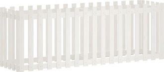 vidaXL Vidaxl - Arriate elevado jardín con valla madera pino blanco 200x50x70cm