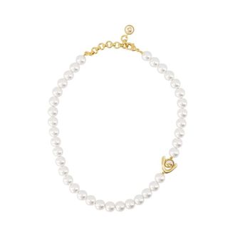 Casablanca Lotus Parel Ketting - Dames - Kettingen - Wit - ONE Size - Accessoires