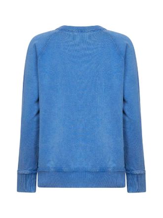 Isabel Marant Womens Sweatshirt Millyny Logo Light Blue Cotton Blend Sweatshirts Sweater