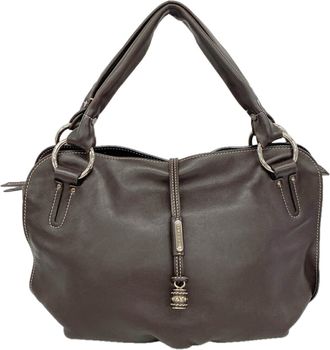 Celine Dark Brown Leather Tote Bag (Pre-Owned)