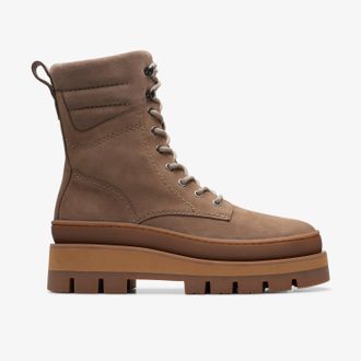 Clarks Womens Orianna 2 Hike Boot Pebble Nubuck Boots - Brown - Size UK 3.5