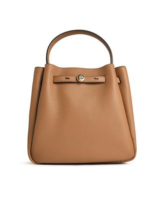 Tory Burch Borsa a secchiello Lear piccola Romy marrone Tory Burch