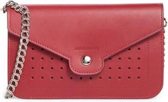 Longchamp Mademoiselle Leather Wallet on a Chain in Garnet Red at Nordstrom Rack