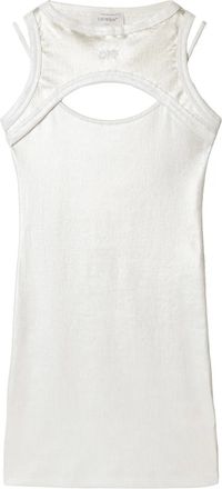 Off-white Abito corto a coste - Bianco