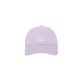 Dr&ocirc;le de Monsieur La Casquette Slogan - unisex - Petten - Paars - ONE Size - Katoen - Accessoires